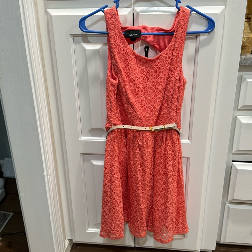 IzBYER lace skater dress with belt